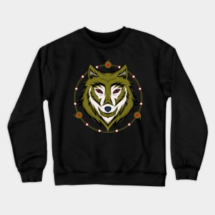 Wolf face design Crewneck Sweatshirt